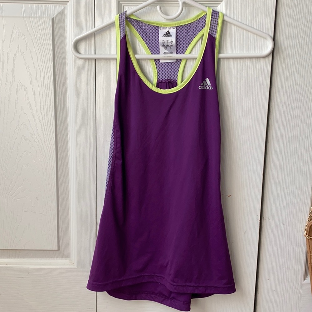 Purple Adidas Breathable Workout Tank